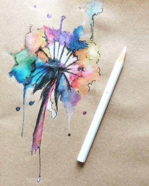 Рисунки акварелью для срисовки