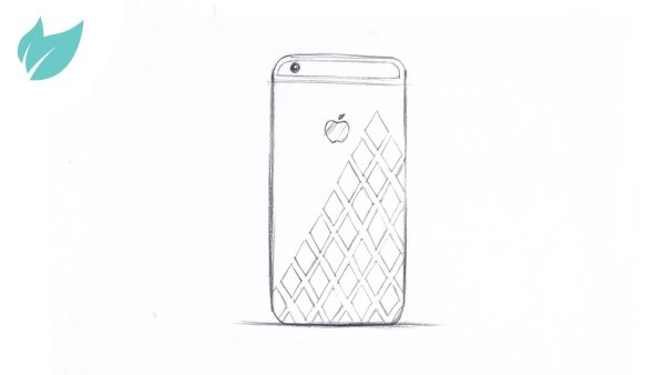 Рисунки для срисовки телефон