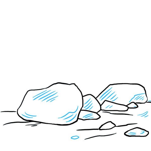 Камень рисунок карандашом