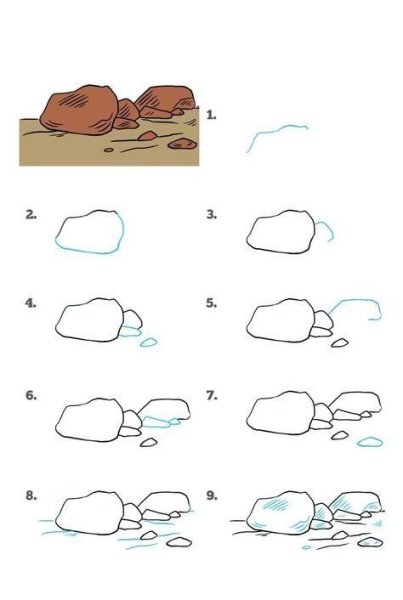 Пошаговое рисование на Камне