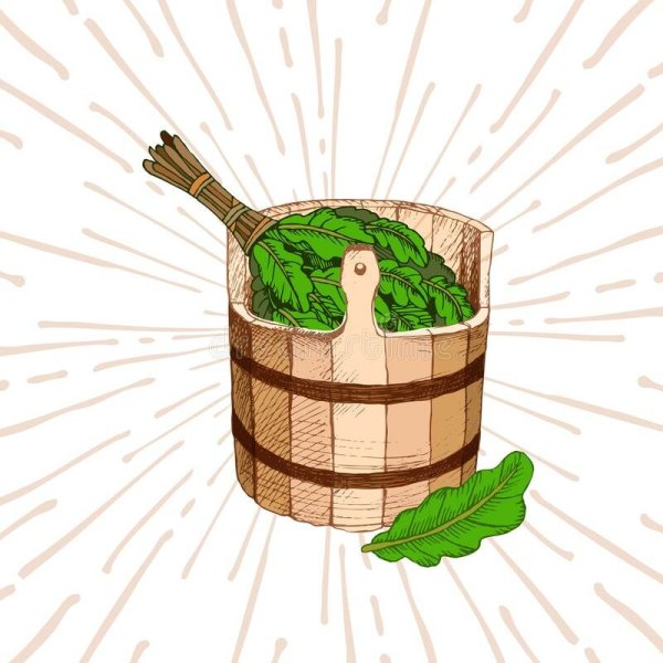 Банный веник мультяшная