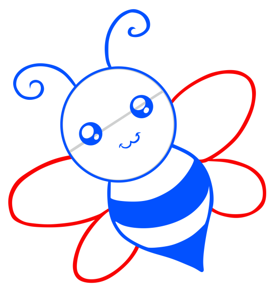 Рисование для детей Пчелка