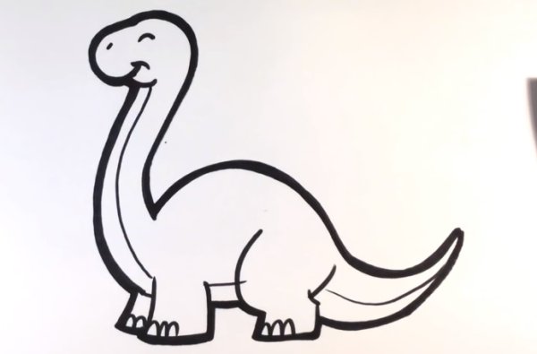 Рисунки динозавров для срисовки