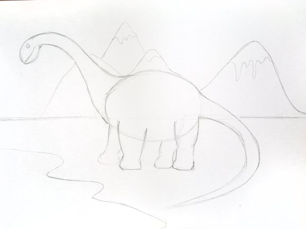 Уроки рисования динозавров