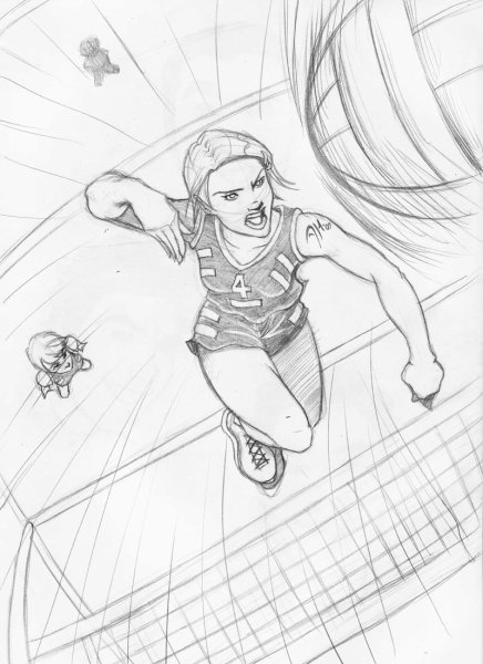 Рисунок на тему волейбол