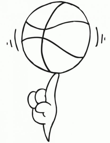 Мячик баскетбольный раскраска
