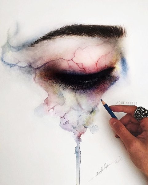 Рисование акварельными карандашами