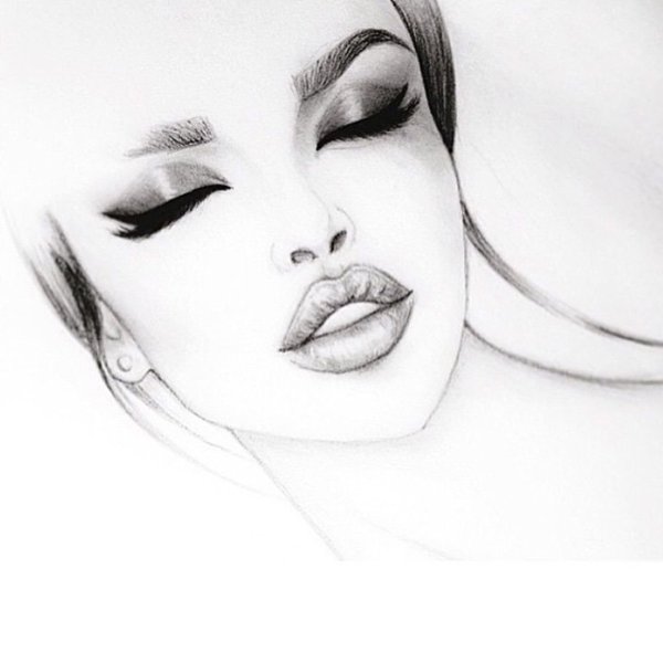 Рисунки девушек с пухлыми губами