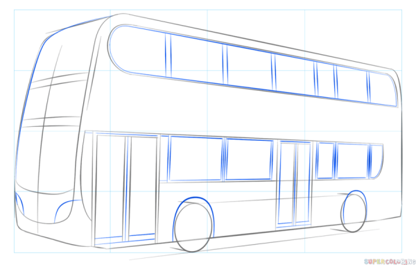 Автобус карандашом