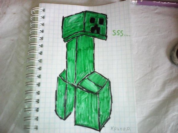 КРИПЕР из МАЙНКРАФТА для срисовки