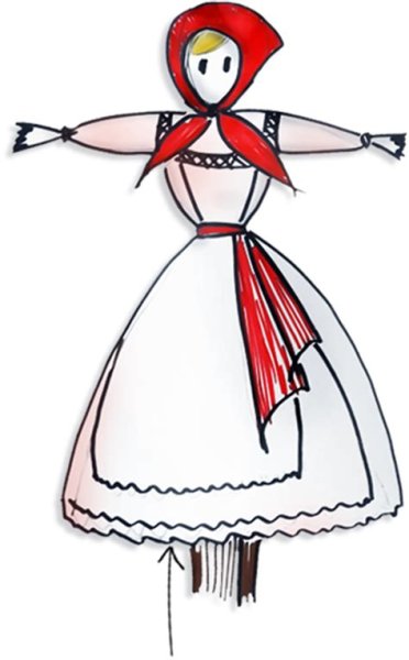 Чучело Масленицы рисунок