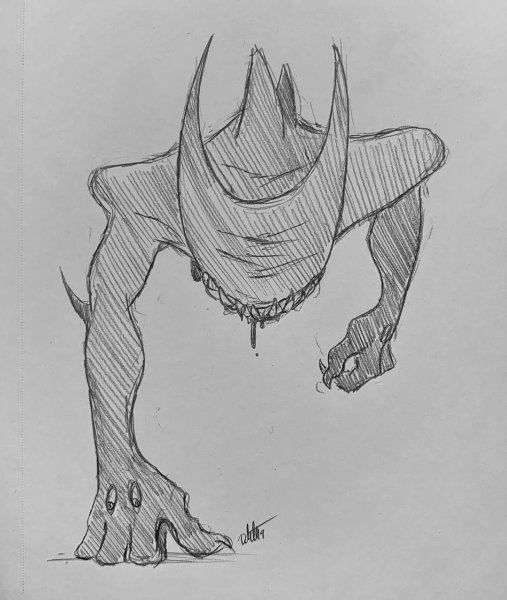 Поэтапное рисование монстриков