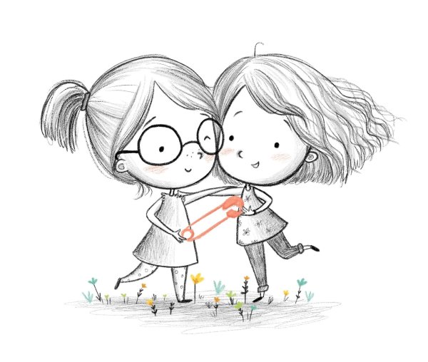 Подруги рисунок