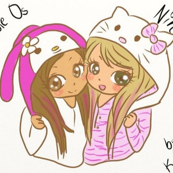Рисунки для срисовки лучшие подруги