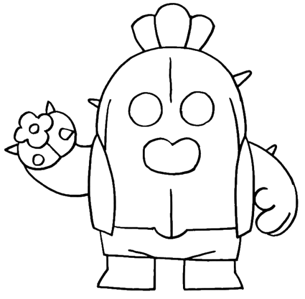 Раскраски БРАВЛ Стар Спайк