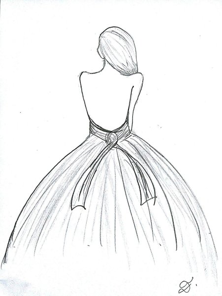 Срисовка платья для начинающих