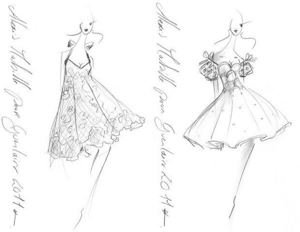 Эскизы платьев