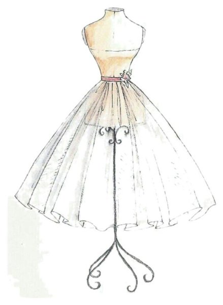 Платья для срисовки карандашом