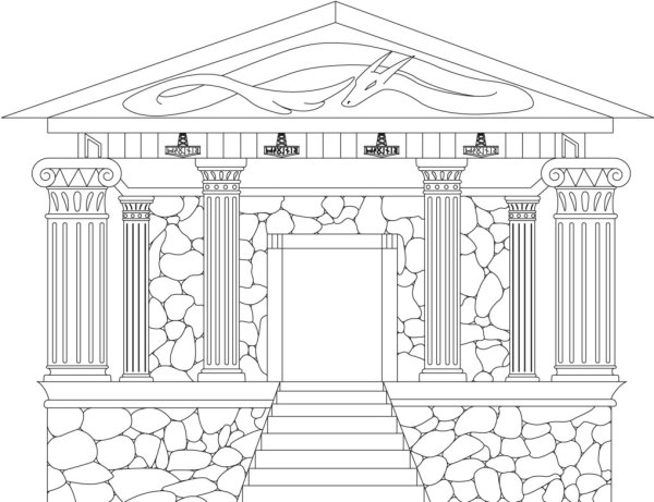 Древняя Греция Акрополь рисунок