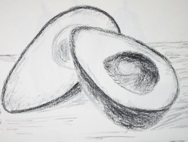 Авокадо карандашом