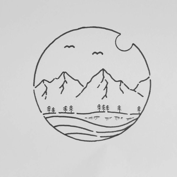 Рисунки для срисовки в круге