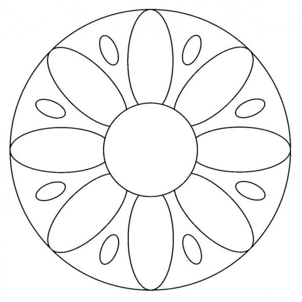 Декоративное рисование узор в круге