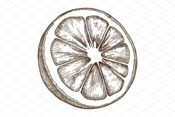 Долька лимона рисунок