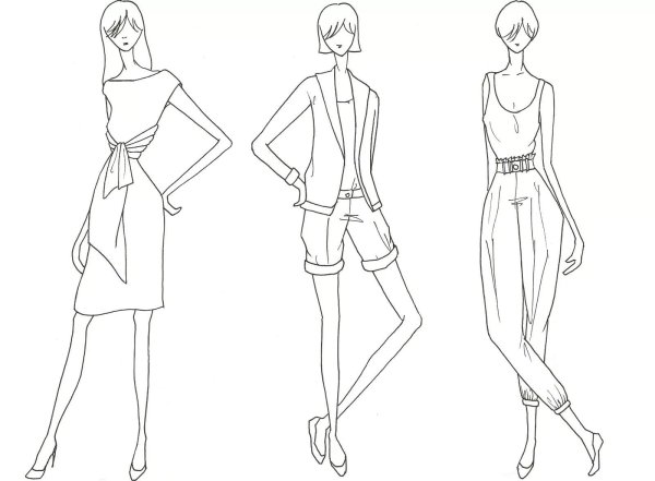Эскиз модели для одежды