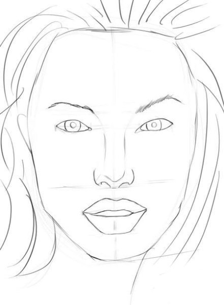 Рисунок лица карандашом для начинающих