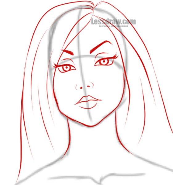 Поэтапное рисование карандашом девушек