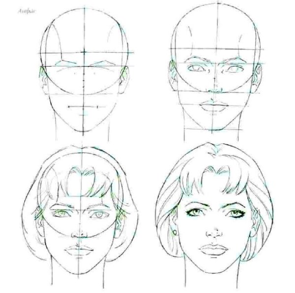 Уроки рисования лица человека
