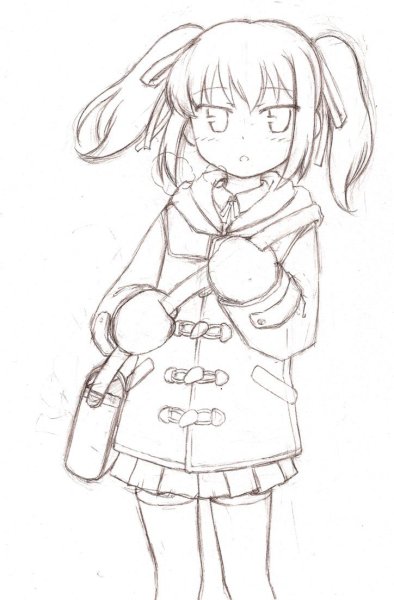 Аниме тян рисунок