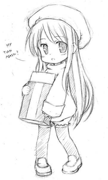 Новогодние рисунки аниме для срисовки карандашом