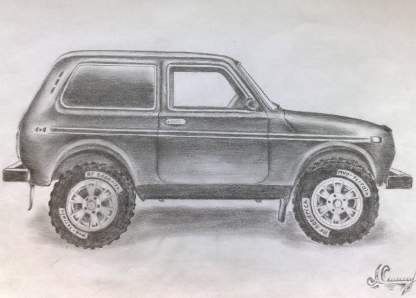 Нива Шевроле 4х4 рисунок