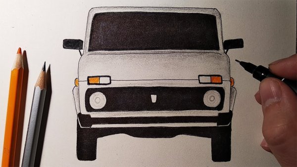 Рисунок машины Нива Шевроле