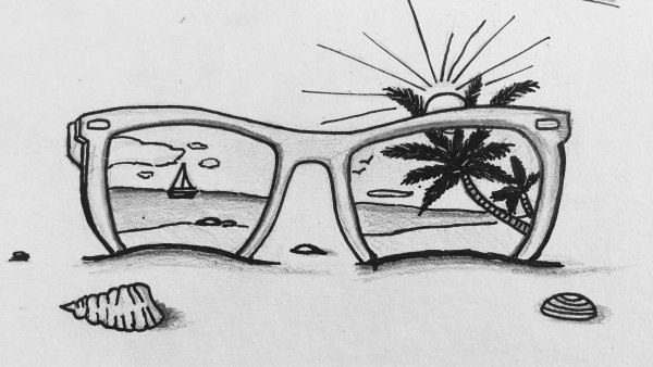 Рисунок на тему лето карандашом