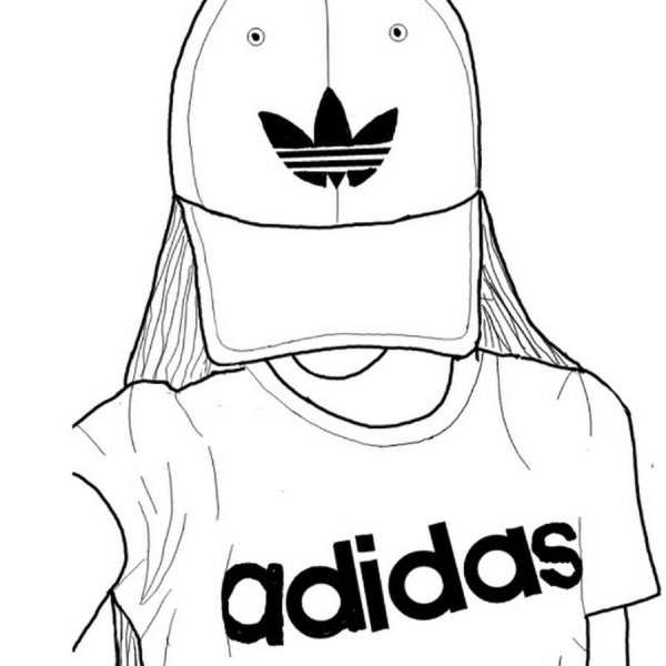 Раскраска девушка в кепке