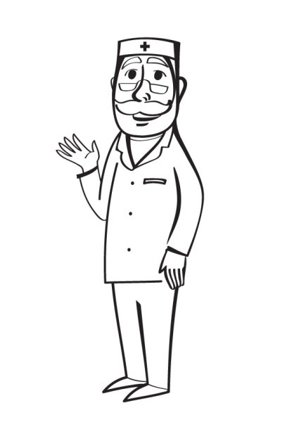 Нарисовать врача поэтапно