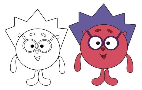 Аппликация Смешарики