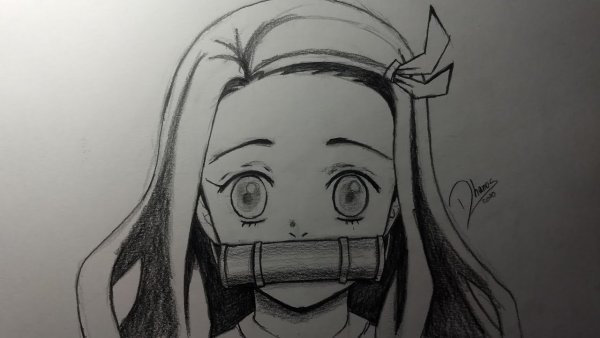 Незуко для срисовки карандашом