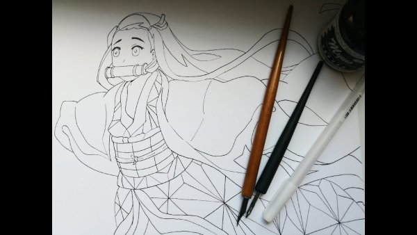 Незуко раскраска