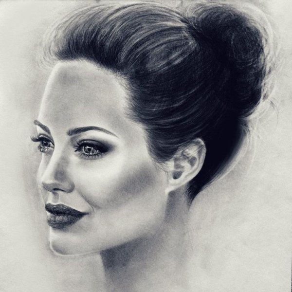 Лили Рейнхарт портрет карандашом