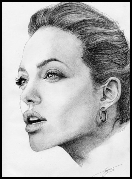 Брэд Питт карандашом поэтапно