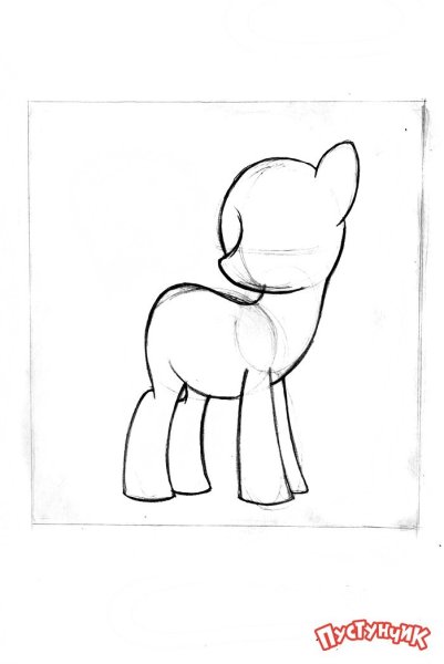 Пошаговый рисунок пони