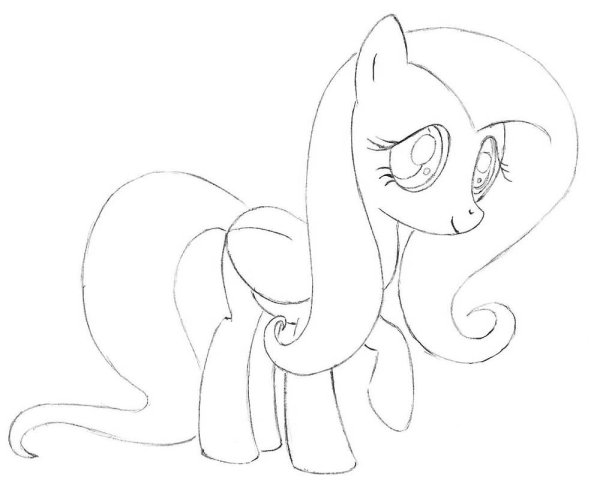 Пони карандашом для срисовки легкие