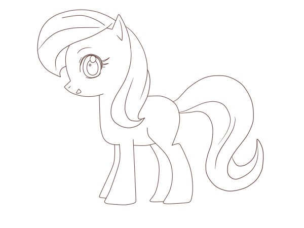 Пони рисунок для детей карандашом