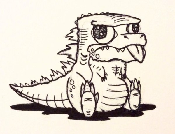 Рисунки Годзиллы для срисовки