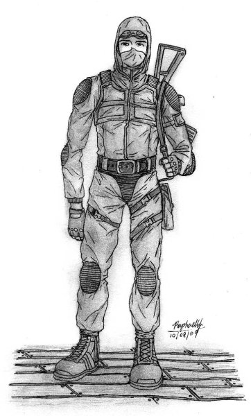 Сталкер МОНОЛИТОВЕЦ рисунок