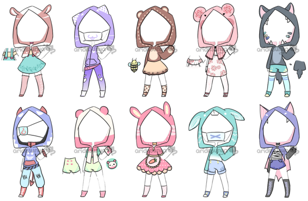 Чиби одежда гача лайф