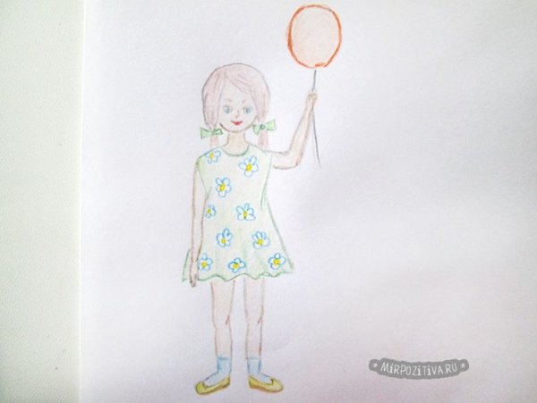Нарисовать девочку ребенку